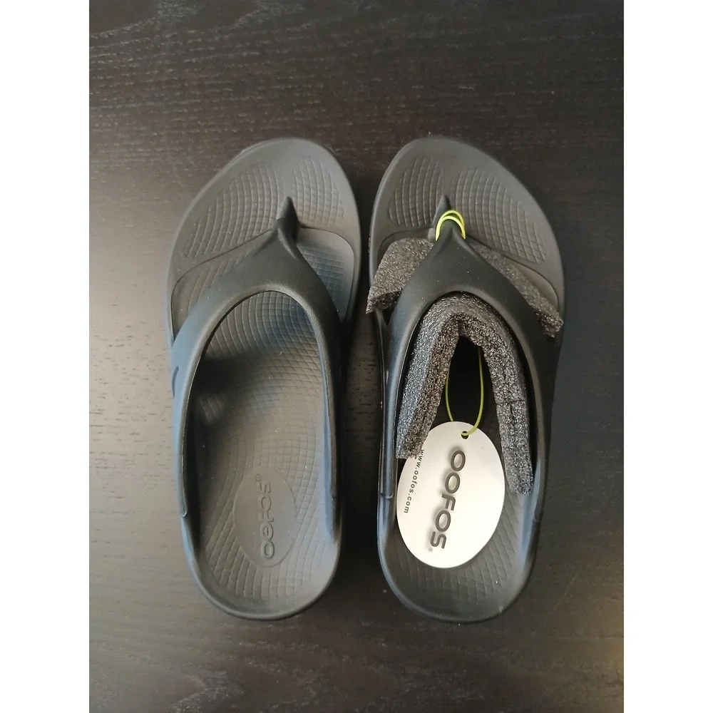 OOFOS OOriginal Recovery Sandals Black Unisex Mens 4 Womens 6 Flip Flop 1000